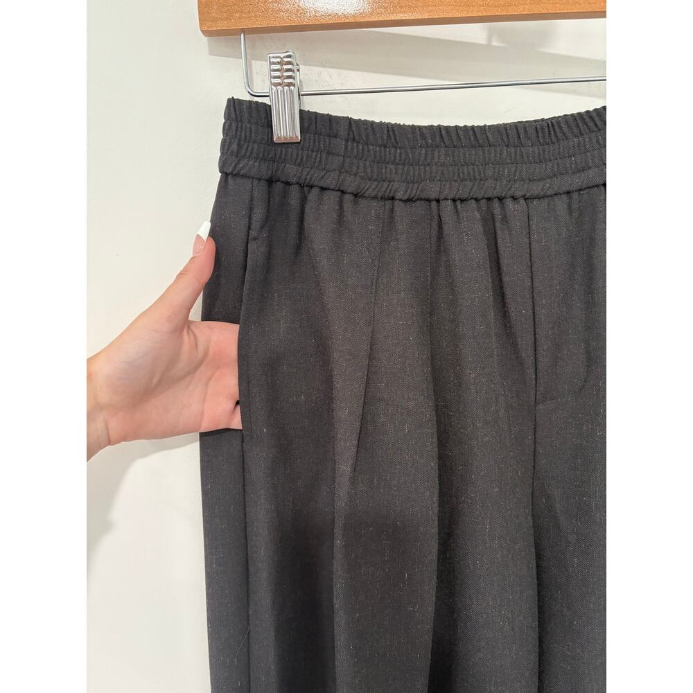 Elle Grey Wide Leg Pants Dark Gray - Picture 3 of 5